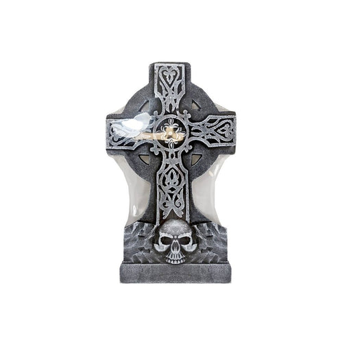 61cm Halloween Cross Tombstone with Skull - Everything Party