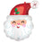 68cm Anagram Foil Shape Satin Smiley Santa Head Balloon - Everything Party