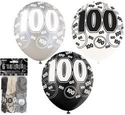 6Pk 100th Birthday-Black - Everything Party
