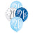 6pk Assorted Blue White 21st Birthday 30cm Latex Balloons - Everything Party