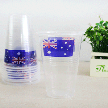 6pk Australia Flag Design 425ml Aussie Plastic Cups - Everything Party