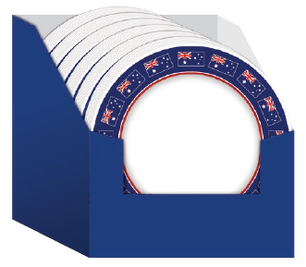 6pk Australia Flag Design Paper Plates - Everything Party