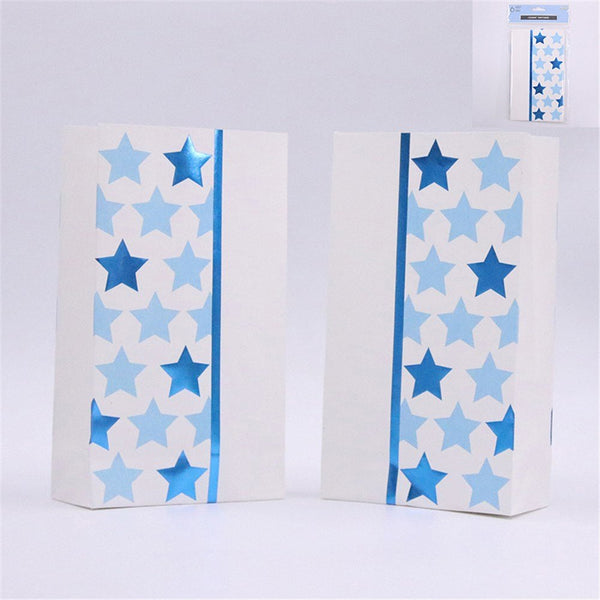 6pk Blue Star Paper Party Loot Bags - Everything Party