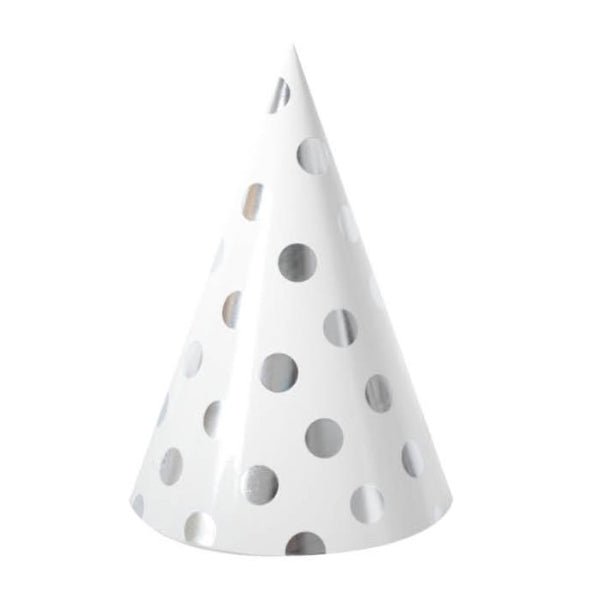 6pk Cardboard Party Hats - Foil Dots - Everything Party