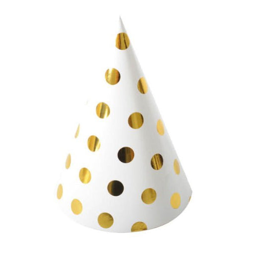 6pk Cardboard Party Hats - Foil Dots - Everything Party