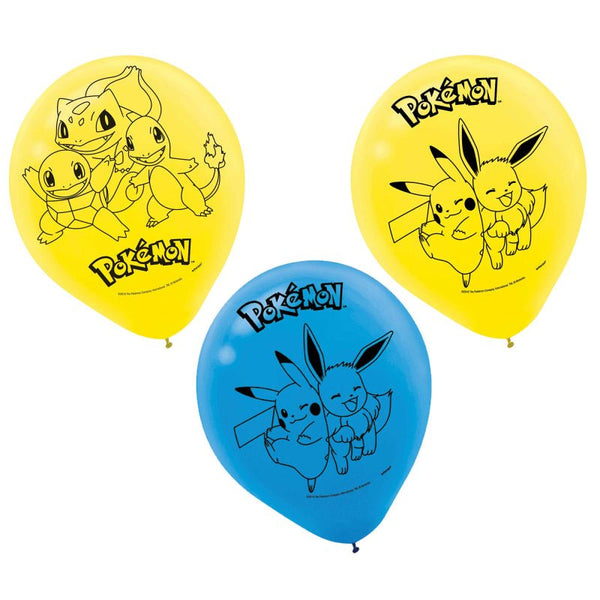 6pk Licensed Pokemon Printed Latex Balloons 30cm - Everything Party