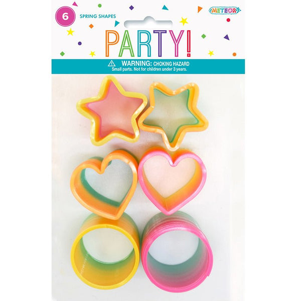 6pk Novelty Mini Slinky Spring Shapes - Everything Party