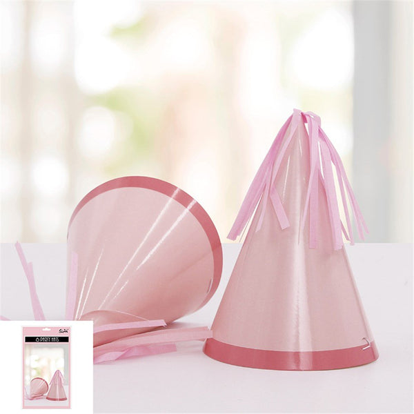6pk Pink Birthday Party Hats with Tassel - Everything Party
