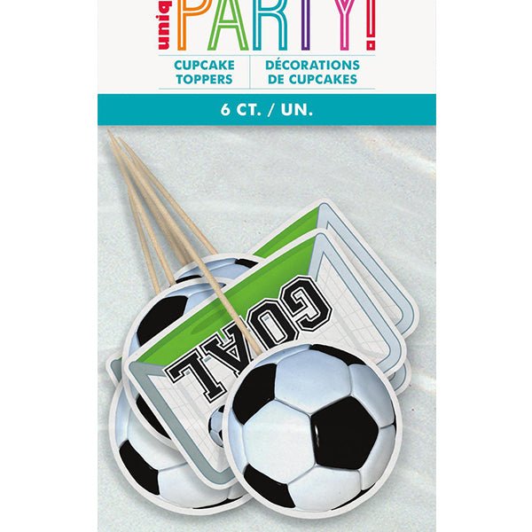6pk Soccer Cupcake Toppers - Everything Party