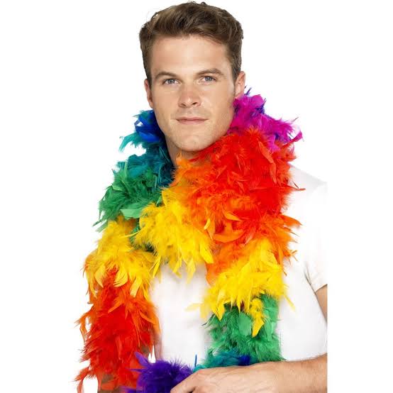 70g Rainbow Feather Boa - Everything Party