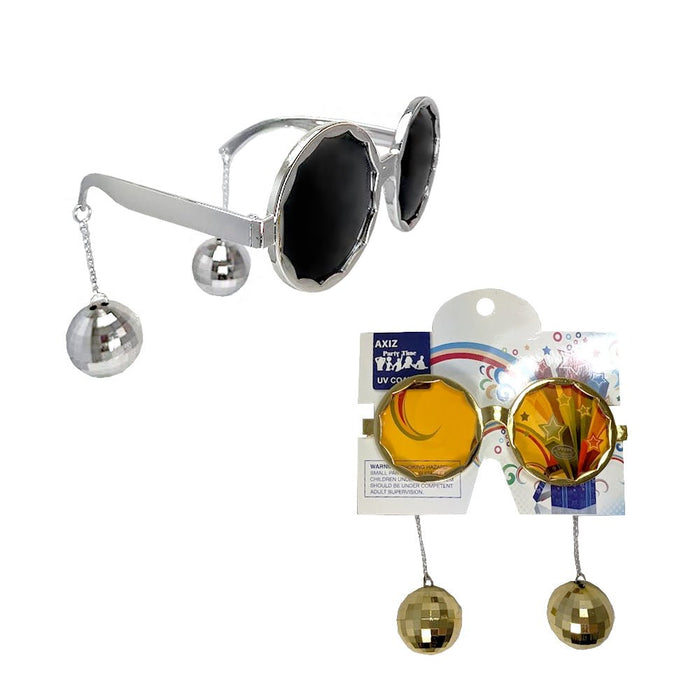 70s Disco Glasses with Disco Balls - Everything Party