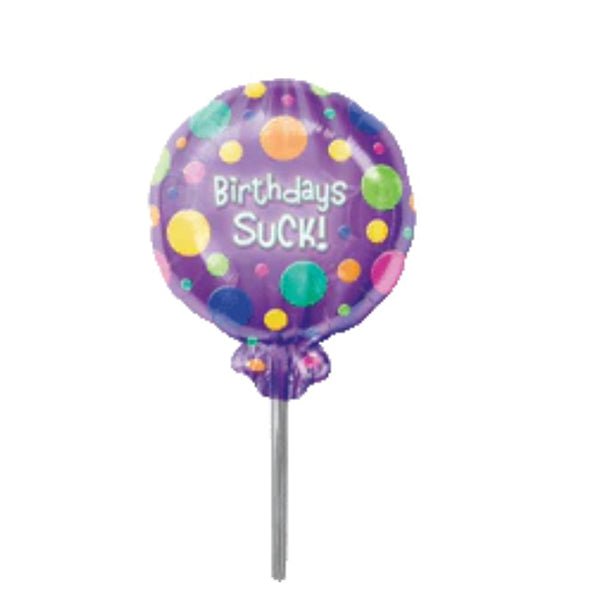 76cm Birthdays Suck Lollipop Shape Foil Balloon - Everything Party