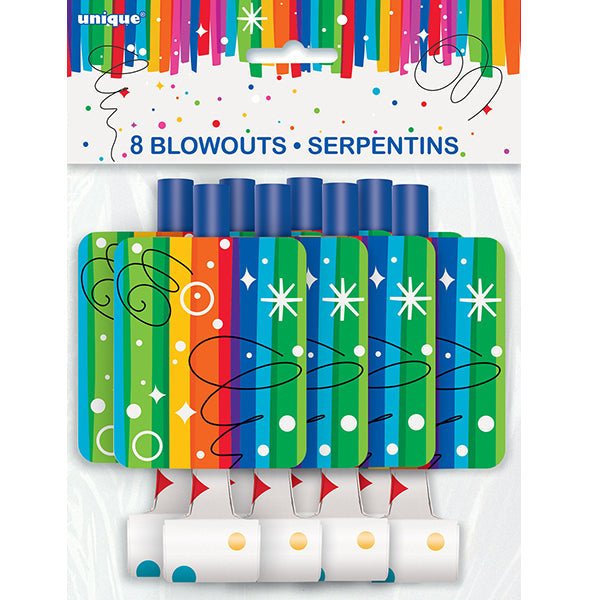 8 Rainbow Birthday Party Blowouts - Everything Party