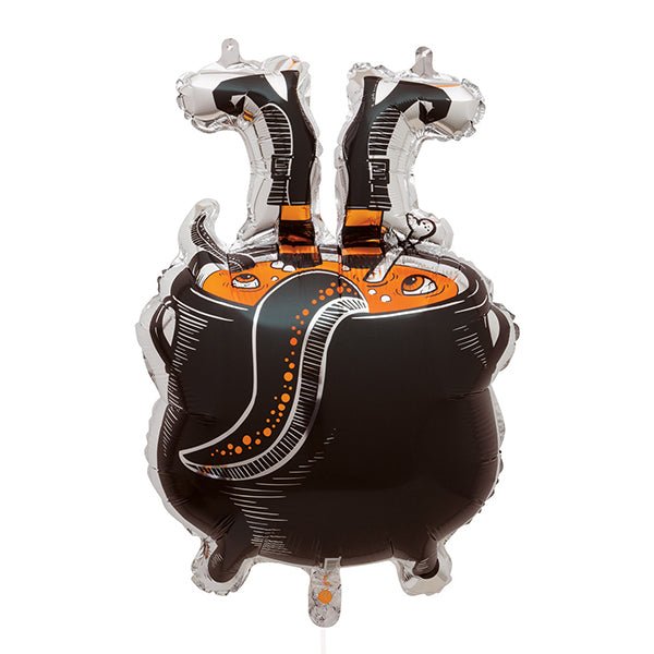 80cm Giant Witch Cauldron Shape Foil Balloon with Ribbon - Everything Party