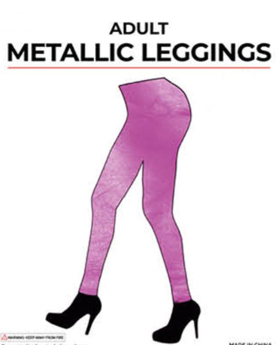 80's Costume Metallic Legging (9 Colours) - Everything Party