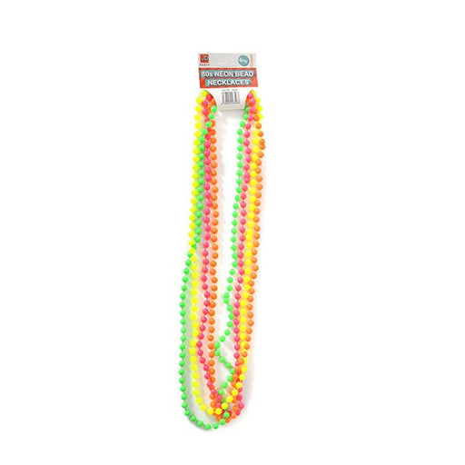 80's Fluro Necklace Beads Mixed - Everything Party