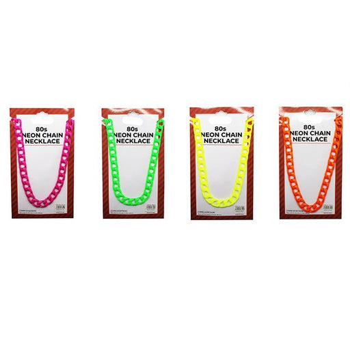 80's Fluro Neon Chain Necklace - Everything Party