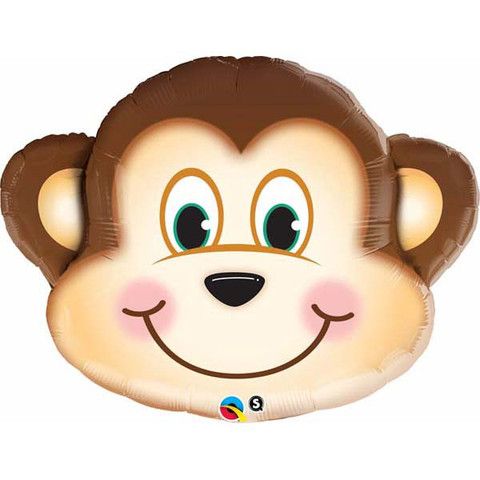 89cm Monkey Head Shape Foil Balloon - Everything Party