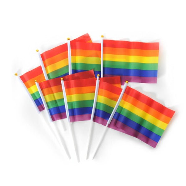 8pcs Rainbow Flag with Stick - Everything Party