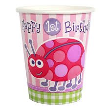 8pk 1st Birthday Ladybug Paper Cups - Everything Party