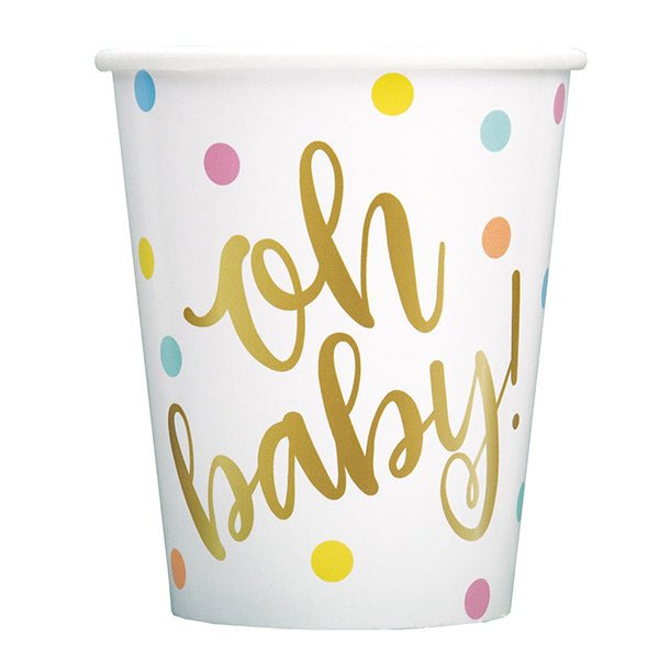 8pk Baby Shower Oh Baby Paper Cups - Everything Party