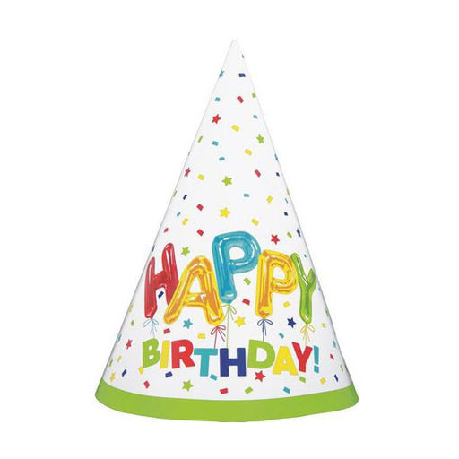 8pk Birthday Party Hats - Everything Party