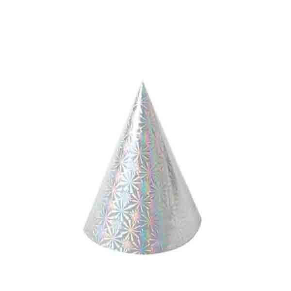 8pk Cardboard Party Hats - Silver - Everything Party
