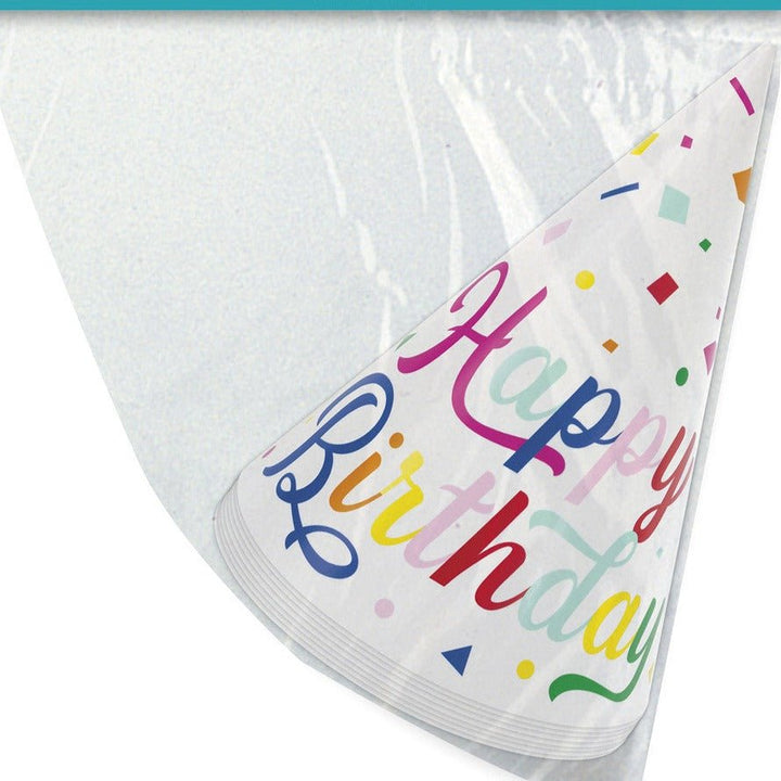 8pk Colourful Confetti Birthday Party Hats - Everything Party