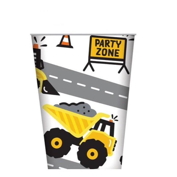 8pk Construction Party Zone Paper Cups - Everything Party