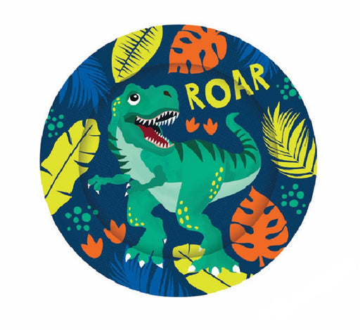 8pk Dinosaur Roar Paper Plates - Everything Party