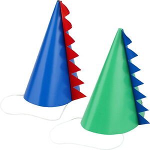 8pk Dinosaur Roar Party Hats - Everything Party