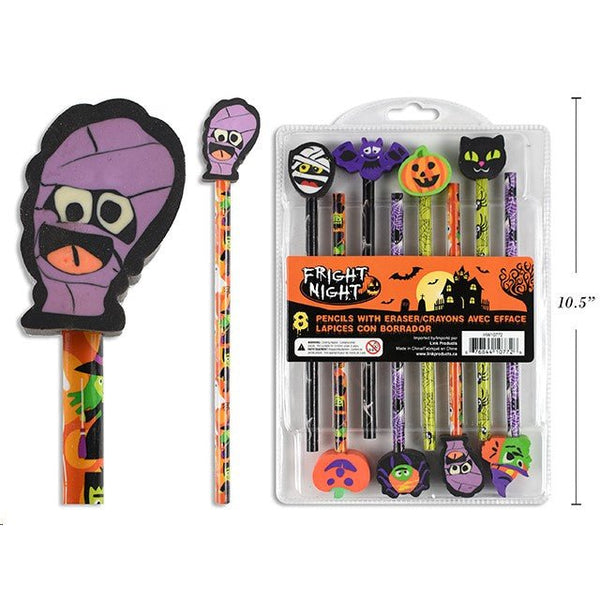 8pk Halloween Pencils with Eraser - Everything Party