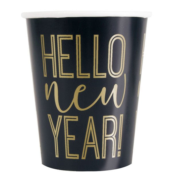 8pk Happy New Year Paper Cups 270ml - Everything Party