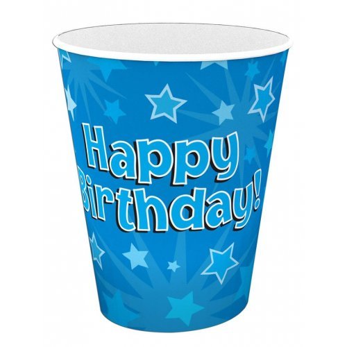 8pk Hapyy Birthday Paper Cups - Blue - Everything Party