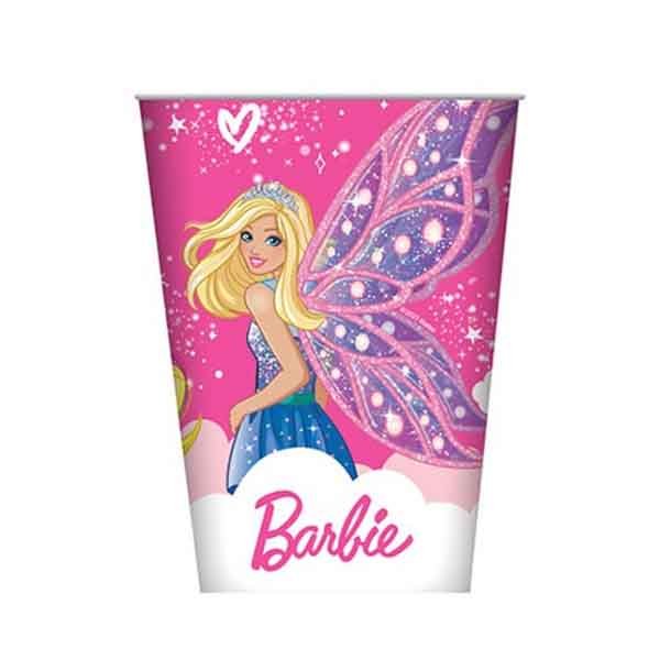 8pk Licensed Barbie Paper Cups 250ml - Everything Party