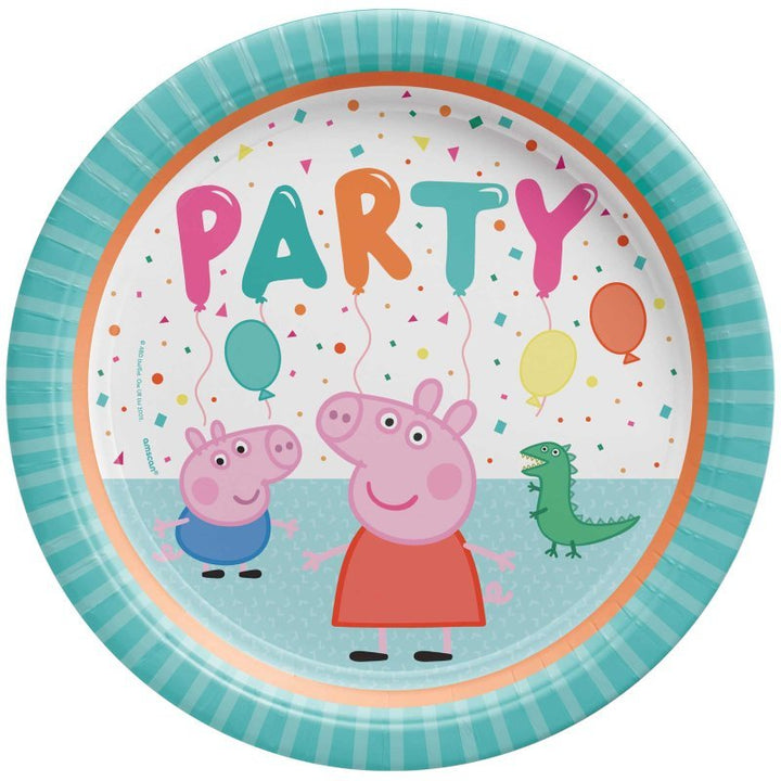 8pk Licensed Peppa Pig Confetti Party Paper Plates - Everything Party