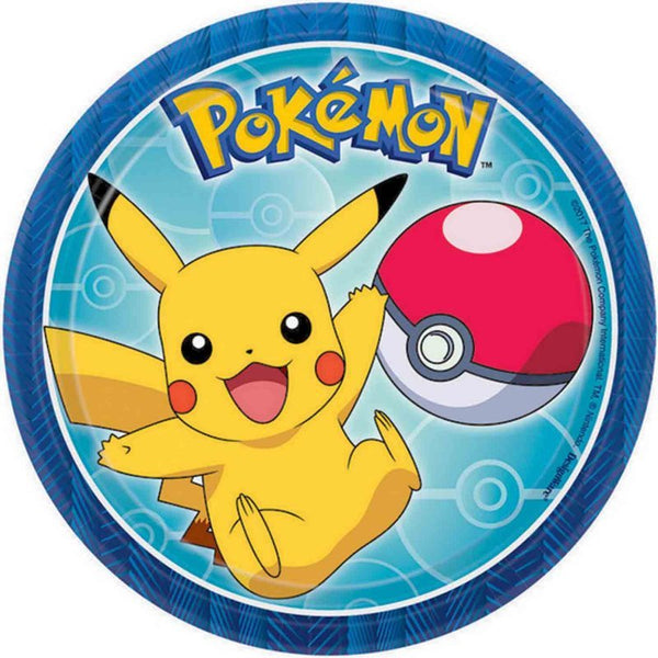 8pk Licensed Pokemon Core Party Paper Plates - Everything Party