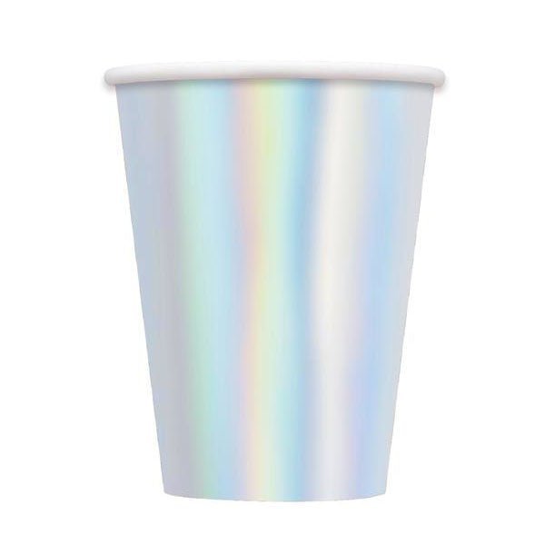 8pk Metallic Iridescent Paper Cups - Everything Party