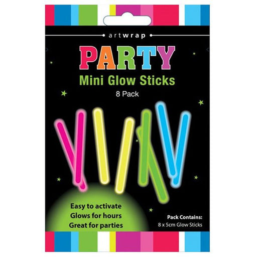 8pk Party Favours Mini Glow Sticks - Everything Party