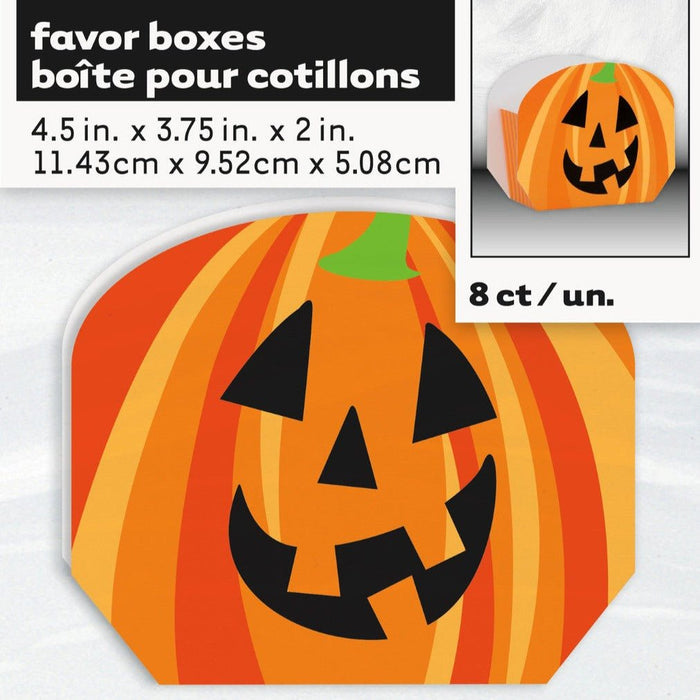 8pk Pumpkin Halloween Favor Box - Everything Party