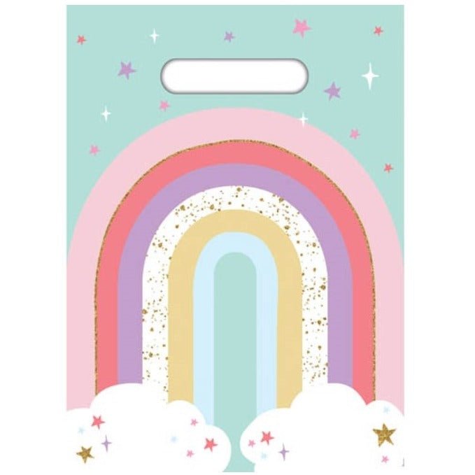 8pk Rainbow Party Loot Bags - Everything Party