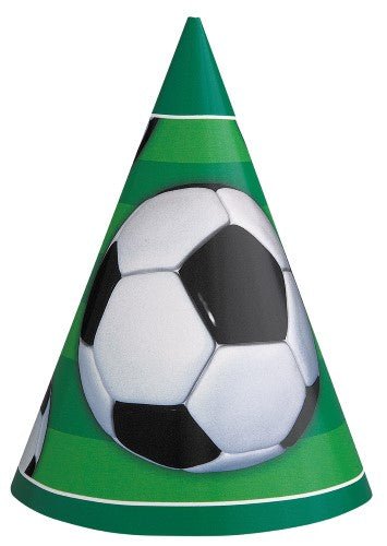 8pk Soccer Ball Party Hats - Everything Party