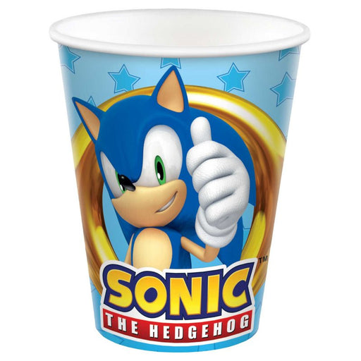 8pk Super Sonic The Hedgehog Party Paper Cups - Everything Party