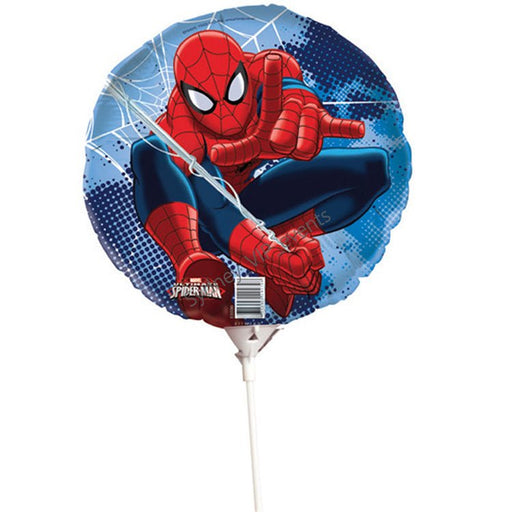 9" Spiderman Foil Balloon with Stick - Everything Party