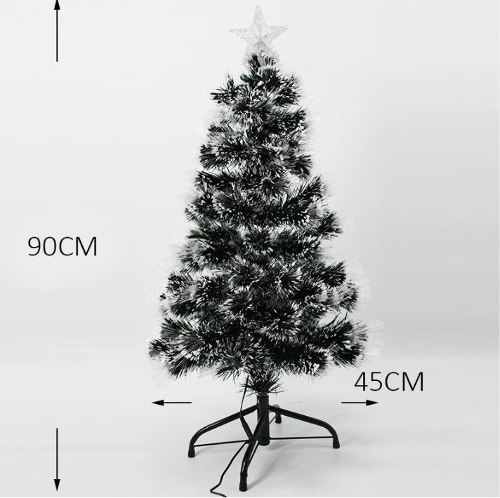 90cm White Tipped Ultra Bright Fibre Optic Flashing LED Light Up Christmas Tree - Everything Party
