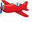 91cm Qualatex Foil Shape Red Vintage Airplane Foil Balloon - Everything Party