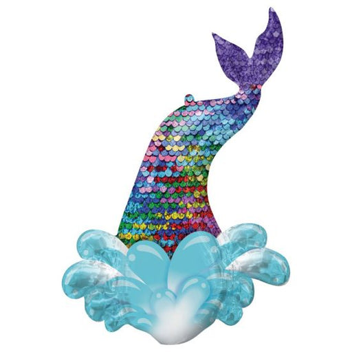 99cm Anagram Mermaid Sequin Tail SuperShape Foil Balloon - Everything Party