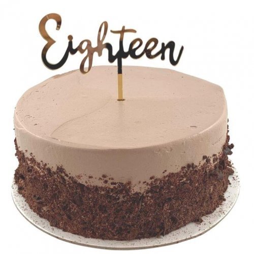 Acrylic Mirror Birthday Cake Topper - Eighteen - Everything Party