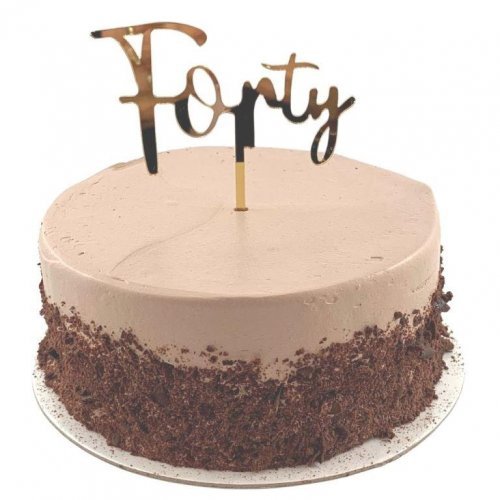 Acrylic Mirror Birthday Cake Topper - Forty - Everything Party