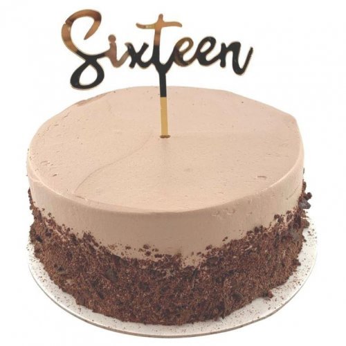Acrylic Mirror Birthday Cake Topper - Sixteen - Everything Party